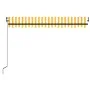 Toldo retráctil automático amarillo y blanco 400x350 cm de , Toldos - Ref: Foro24-3069188, Precio: 444,24 €, Descuento: %