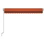 Toldo automático LED sensor de viento naranja marrón 400x350 cm by , Awnings - Ref: Foro24-3069195, Price: 962,17 €, Discount: %