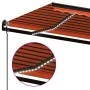 Toldo automático LED sensor de viento naranja marrón 400x350 cm by , Awnings - Ref: Foro24-3069195, Price: 962,17 €, Discount: %