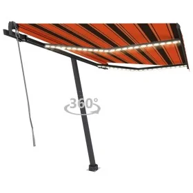 Toldo automático LED sensor de viento naranja marrón 350x250 cm von , Markisen - Ref: Foro24-3069735, Preis: 599,22 €, Rabatt: %