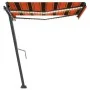 Toldo automático LED sensor de viento naranja marrón 350x250 cm by , Awnings - Ref: Foro24-3069735, Price: 599,22 €, Discount: %