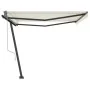 Toldo de pie automático crema 400x350 cm by , Awnings - Ref: Foro24-3069827, Price: 564,60 €, Discount: %