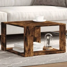 Mesa de centro madera ingeniería roble ahumado 51,5x51,5x30 cm by , Coffee table - Ref: Foro24-848140, Price: 42,93 €, Discou...