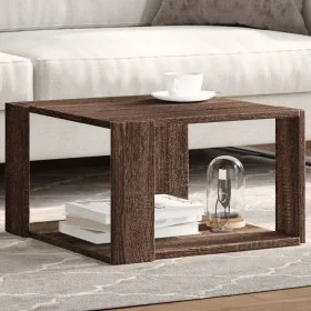 Mesa de centro madera ingeniería marrón roble 51,5x51,5x30 cm by , Coffee table - Ref: Foro24-848142, Price: 43,57 €, Discoun...
