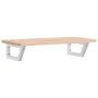 Estante de lavabo de pared de acero y madera maciza de roble de , Tocadores de baño - Ref: Foro24-3302330, Precio: 71,69 €, D...