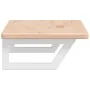 Estante de lavabo de pared de acero y madera maciza de roble de , Tocadores de baño - Ref: Foro24-3302330, Precio: 71,69 €, D...