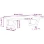 Estante de lavabo de pared de acero y madera maciza de roble by , bathroom vanities - Ref: Foro24-3302351, Price: 78,23 €, Di...