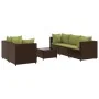 Set muebles de jardín 6 piezas y cojines ratán sintético marrón by , Garden sets - Ref: Foro24-3308022, Price: 396,09 €, Disc...