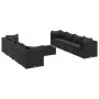 Set de muebles de jardín 9 pzas y cojines ratán sintético negro de , Conjuntos de jardín - Ref: Foro24-3308043, Precio: 703,5...