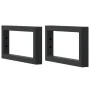 Soportes estante de lavabo 2 uds rectangular acero negro de , Soportes y travesaños - Ref: Foro24-4007269, Precio: 30,81 €, D...