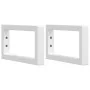 Soportes estante de lavabo 2 uds rectangular acero blanco by , Supports and crossbars - Ref: Foro24-4007262, Price: 30,95 €, ...