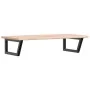 Estante de lavabo de pared de acero y madera maciza de roble de , Tocadores de baño - Ref: Foro24-3302387, Precio: 92,76 €, D...