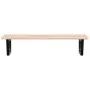 Estante de lavabo de pared de acero y madera maciza de roble de , Tocadores de baño - Ref: Foro24-3302387, Precio: 92,76 €, D...