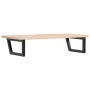 Estante de lavabo de pared de acero y madera maciza de roble de , Tocadores de baño - Ref: Foro24-3302387, Precio: 92,76 €, D...