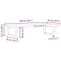 Estante de lavabo de pared de acero y madera maciza de roble de , Tocadores de baño - Ref: Foro24-3302387, Precio: 92,76 €, D...