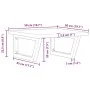 Estante de lavabo de pared de acero y madera maciza de roble von , Badezimmerwaschtische - Ref: Foro24-3302403, Preis: 81,23 ...