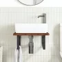 Estante de lavabo de pared de acero y madera maciza de roble von , Badezimmerwaschtische - Ref: Foro24-3302401, Preis: 82,12 ...