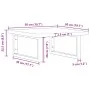 Estante de lavabo de pared de acero y madera maciza de roble von , Badezimmerwaschtische - Ref: Foro24-3302401, Preis: 82,12 ...