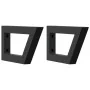 Soportes estante de lavabo 2 unidades trapecio acero negro de , Soportes y travesaños - Ref: Foro24-4007283, Precio: 31,47 €,...