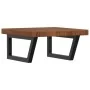 Estante de lavabo de pared de acero y madera maciza de roble de , Tocadores de baño - Ref: Foro24-3302415, Precio: 103,89 €, ...