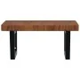 Estante de lavabo de pared de acero y madera maciza de roble de , Tocadores de baño - Ref: Foro24-3302415, Precio: 103,89 €, ...