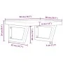 Estante de lavabo de pared de acero y madera maciza de roble de , Tocadores de baño - Ref: Foro24-3302415, Precio: 103,89 €, ...