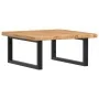 Estante de lavabo de pared de acero y madera maciza de roble de , Tocadores de baño - Ref: Foro24-3302393, Precio: 93,68 €, D...