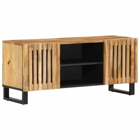 Mueble de TV madera maciza de mango rugosa 105x34x46 cm by , CD and DVD storage - Ref: Foro24-377436, Price: 124,25 €, Discou...