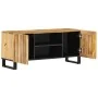 Mueble de TV madera maciza de mango rugosa 105x34x46 cm by , CD and DVD storage - Ref: Foro24-377436, Price: 124,25 €, Discou...