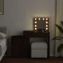 Tocador con luces LED marrón roble 115x37x110,5 cm de , Tocadores para dormitorios - Ref: Foro24-848233, Precio: 124,96 €, De...