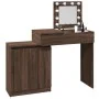 Tocador con luces LED marrón roble 115x37x110,5 cm de , Tocadores para dormitorios - Ref: Foro24-848233, Precio: 124,96 €, De...