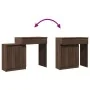 Tocador con luces LED marrón roble 115x37x110,5 cm de , Tocadores para dormitorios - Ref: Foro24-848233, Precio: 124,96 €, De...