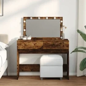 Tocador con luces LED color roble ahumado 100x40x120 cm by , Bedroom Dressers - Ref: Foro24-848210, Price: 129,35 €, Discount: %