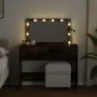 Tocador con luces LED color roble ahumado 100x40x120 cm by , Bedroom Dressers - Ref: Foro24-848210, Price: 129,35 €, Discount: %