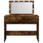 Tocador con luces LED color roble ahumado 100x40x120 cm by , Bedroom Dressers - Ref: Foro24-848210, Price: 129,35 €, Discount: %