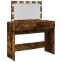 Tocador con luces LED color roble ahumado 100x40x120 cm by , Bedroom Dressers - Ref: Foro24-848210, Price: 129,35 €, Discount: %