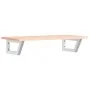 Estante de lavabo de pared de acero y madera maciza de roble von , Badezimmerwaschtische - Ref: Foro24-3302546, Preis: 72,25 ...