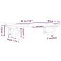 Estante de lavabo de pared de acero y madera maciza de roble von , Badezimmerwaschtische - Ref: Foro24-3302546, Preis: 72,25 ...