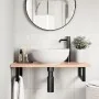 Estante de lavabo de pared de acero y madera maciza de roble von , Badezimmerwaschtische - Ref: Foro24-3302565, Preis: 85,92 ...