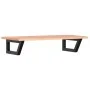 Estante de lavabo de pared de acero y madera maciza de roble de , Tocadores de baño - Ref: Foro24-3302567, Precio: 87,31 €, D...