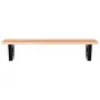 Estante de lavabo de pared de acero y madera maciza de roble de , Tocadores de baño - Ref: Foro24-3302567, Precio: 87,31 €, D...