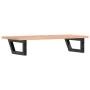 Estante de lavabo de pared de acero y madera maciza de roble de , Tocadores de baño - Ref: Foro24-3302567, Precio: 87,31 €, D...
