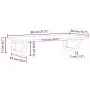 Estante de lavabo de pared de acero y madera maciza de roble de , Tocadores de baño - Ref: Foro24-3302567, Precio: 87,31 €, D...