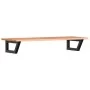 Estante de lavabo de pared de acero y madera maciza de roble de , Tocadores de baño - Ref: Foro24-3302571, Precio: 90,91 €, D...