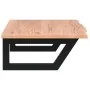 Estante de lavabo de pared de acero y madera maciza de roble de , Tocadores de baño - Ref: Foro24-3302571, Precio: 90,91 €, D...