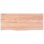 Estante de lavabo de pared de acero y madera maciza de roble de , Tocadores de baño - Ref: Foro24-3302571, Precio: 90,91 €, D...