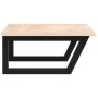 Estante de lavabo de pared de acero y madera maciza de roble by , bathroom vanities - Ref: Foro24-3302599, Price: 88,44 €, Di...