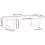 Estante de lavabo de pared de acero y madera maciza de roble by , bathroom vanities - Ref: Foro24-3302599, Price: 88,44 €, Di...