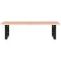 Estante de lavabo de pared de acero y madera maciza de roble de , Tocadores de baño - Ref: Foro24-3302609, Precio: 98,36 €, D...