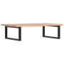 Estante de lavabo de pared de acero y madera maciza de roble de , Tocadores de baño - Ref: Foro24-3302609, Precio: 98,36 €, D...